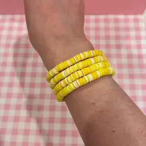 Yellow Clay Bead Bracelet