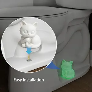 Glow in The Dark Toilet Bolt Caps Cute Animal Design Toilet Bolt Covers Decorative Toilet Screw Cover Caps for Bottom of Toilet