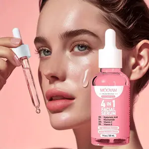 4-in-1 Super Serum - Hyaluronic Acid,Niacinamide,Vitamin C,Vitamin E- 4-in-1 Skin Care Benefits for Face - Healthy Glow, Brightening, Hydrating, Smoothing, Firming, Evens Tone, Anti-Aging, 1fl.oz