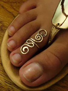 Fashion New Copper Adjustable Foot Ring, Toe Rings, Simple Summer Beach Vacation Essential, Must-Have Fashion Item, 1 Piece