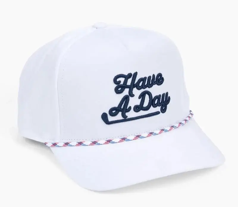 [FLASH SALE 50%] Breezy Golf "Have A Day" Limited Edition Summer Rope Hat | Adjustable Snapback, Breezy Golf Mesh Cap, Embroidered Lettering | Premium Golf Rope Hat for Golfer, Tennis & Pickleball Players | A Perfect Gift! #BreezyGolf