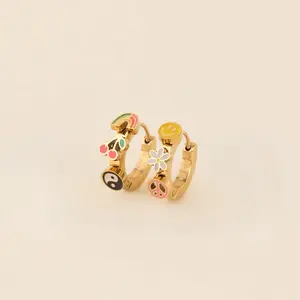 Groovy 3D Huggie Hoop Earrings