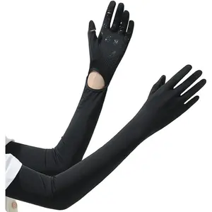 SAGAETR Women's UV Protection Driving Gloves with Full Arm Sleeves - Long Sun Protection for Outdoor Activities sport glove