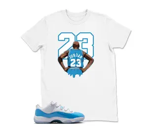 AJ 11 Low Uni Blue Match T Shirt, MJ 23 Graphic Tee, 90s Hip Hop Tee, Gift For Women and Man Unisex T-Shirt, Cozy Gift