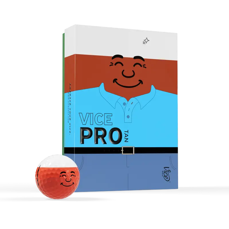Vice Pro Tan Urethane Golf Balls - Limited Edition 3-Piece Cast, 2-Tone Design Premium Golf Equipment for High Ball Speed Golfers