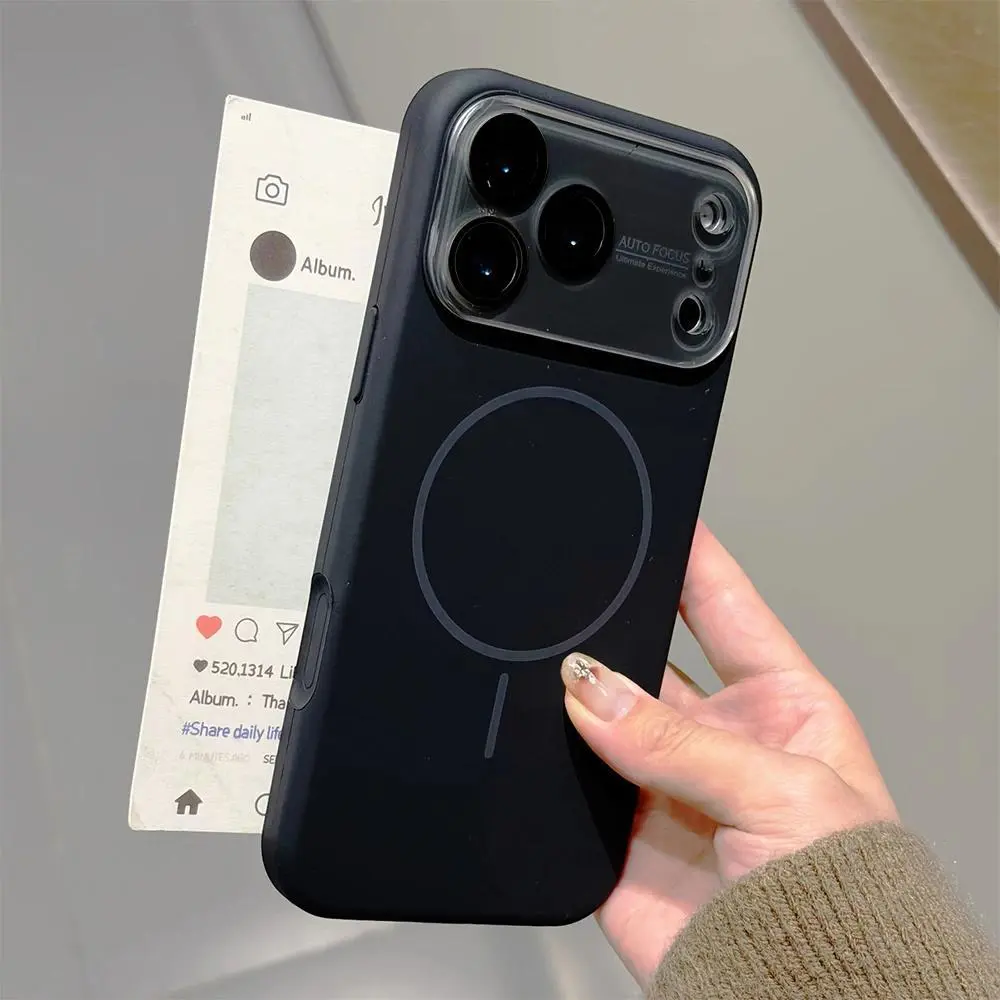HAY Silicone Magnetic MagSafe Wireless Charging Smartphone Case, Handheld Cellphone Casing with Lens Protection, Shockproof Protective Cover for iPhone 17/16/15/14/13 Pro Max (Link No.107 vid), Accessories