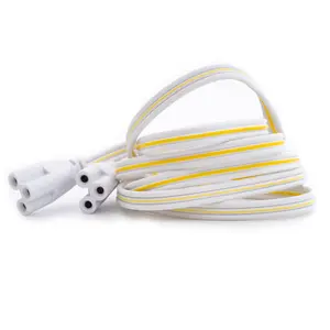 Holdwill T5 T8 LED Lamp Connecting Wire，Double End 3Pin Connector Cable 2FT Ceiling Lights Daylight LED Integrated Tube Cable，Linkable Cords for LED Tube Lamp