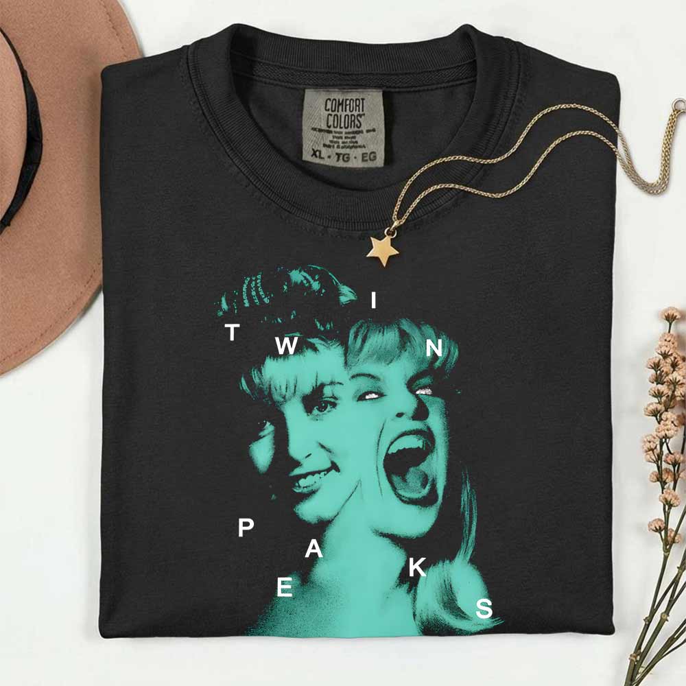 Laura Palmer Twin T-Shirt, Retro Peaks TV Show Grunge Graphic Tee - scs17407