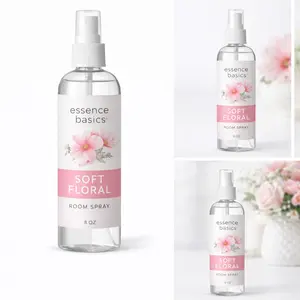 diffuser Essence Basics Soft Floral Room Spray 8 oz Gentle Fragrance for Home & Office Soothing Scent Versatile Use Convenient Size Ideal for Any Space