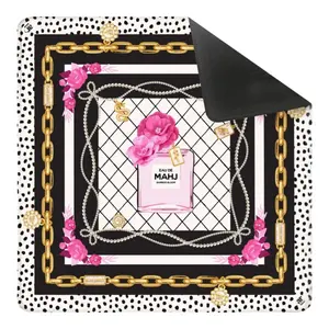 Luxury Mahjong Table Mat | Hydrangea, Bams & Bubbly, Equestrian, Champagne, Lobster, Palm, Pineapple, NYC,  Mats | 31.5" OR 20.9" TRAVEL SIZE Non-Slip Mahjong Playing Mat