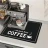 Coffee-Themed Kitchen Mat, 1 Count Non-Slip Kitchen Placemat, Absorbent Coffee Machine Mat, Coffee Table Mat, Kitchen Decor Accessories, Housewarming Gift, Coasters