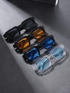 Men's Small Frame Sunglasses Set, Casual Beach Vacation Choice, Decorative Lens, PC Material, All Seasons, Ideal for Family Outing