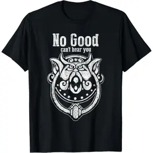 Labyrinth It's Very Rude To Stare |   No Good Can't Hear You T-Shirt Graphic Tees shirts for adult  youth  funny vintage fashion Short Sleeve tops vacation outfits clothing Black Casual