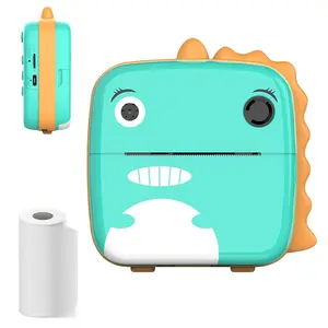 2.4 Inch HD Screen Flip Camera, Cute Cartoon Design Instant Camera with Hot Sensitive Paper, Camera for Photography & Recording