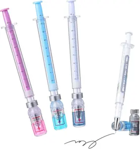 3 PCS Syringe Pens, 0.38mm Black Ink Syringe Pen, Multicolor Fun Nurse Pen, Imaginary Doctor Play Novelty Pens Office Supplies, Party Favors Small Presents