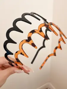 Acrylic Hair Hoop, 2 Counts Toothed Headbands, Casual Versatile Hair Accessories for Women, Minimalist Headwear Suitable for Thick Hair, Fashion Hair Accessories for Party, Daily Decor