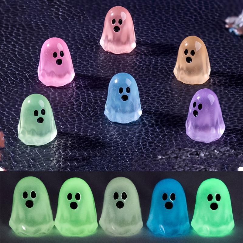 Glow-In-Dark Mini Ghost Figurines (20/50Pcs, Random Colors), Halloween Collectible Miniatures, Home Decor Statues for Desktop & Car Landscape Accents Glow-In-Dark Mini Ghost Figurines (20/50Pcs, Random Colors), Halloween Collectible Miniatures, Home Decor Statues for Desktop & Car Landscape Accents