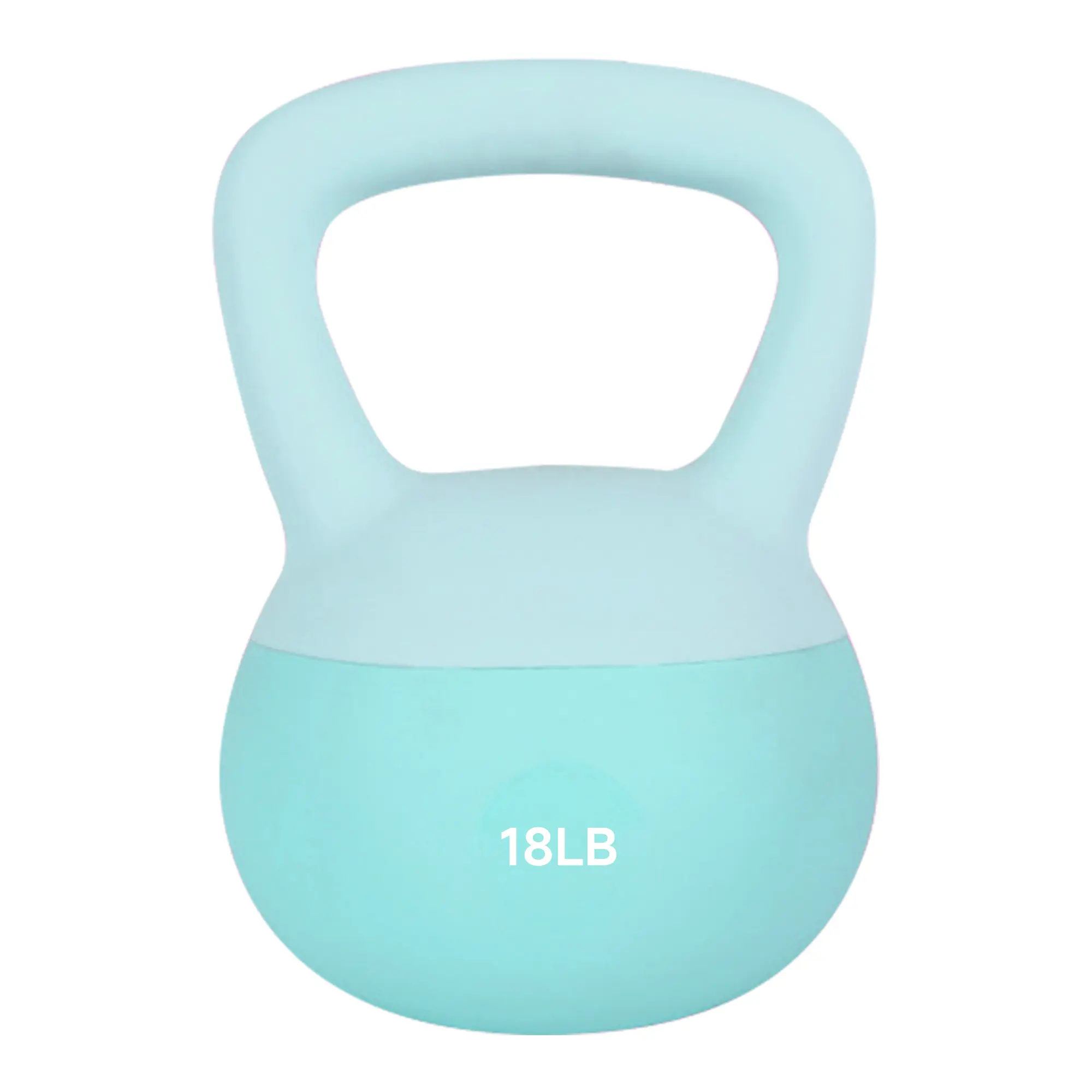18LB Soft Grip Kettlebells - PVC-Steel Shot Filled Strength Equipment with Wide Anti-Slip Handle, Floor-Safe Color-Coded PVC Base Cushions Drops, Portable Workout Equipment for Home Gym Fitness for Everyone, Weight Training Equipment, Stable