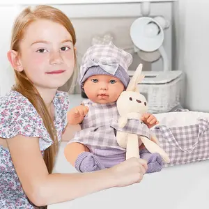 15" Realistic Soft Body Baby Doll with Open/Close Eyes | JC Toys - Berenguer Boutique | 10 Piece Gift Set with Bottle, Rattle, Pacifier & Accessories
