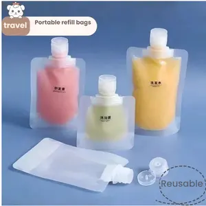 12 Counts Portable Empty Travel Bottle Set,50 ML Refillable Squeeze Bottle,Squeeze Bulk Pouches,Portable Travel Container for Skincare,Shampoo,Lotion,Shower Gel.