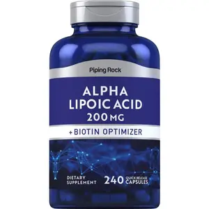 Piping Rock Alpha Lipoic Acid 200mg | 240 Capsules | plus Biotin | Non-GMO, Gluten Free Supplement