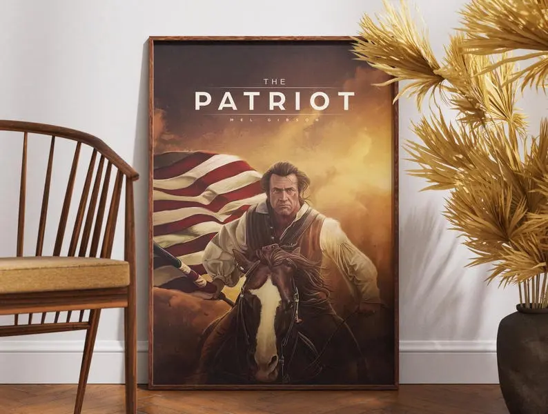The Patriot Poster, Retro Movie Poster, Vintage Poster, Roland Emmerich, Gift for Him, Wall Art, William Tavington, Jason Isaacs, Home Décor