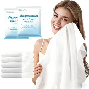 Disposable Bath Towels  Large Travel Towel, Absorbent Breathable Towel, Lightweight Soft Towel, 140 x 70 cm 5 / 10 / 25 pcs Compressed Portable Washcloths for Beach Shower Hiking Swim Hotel Camping - Travel Essentials