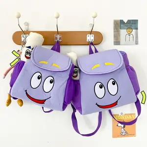 Dora the Explorer backpack with map, suitable for elementary, middle, high school, and university students.