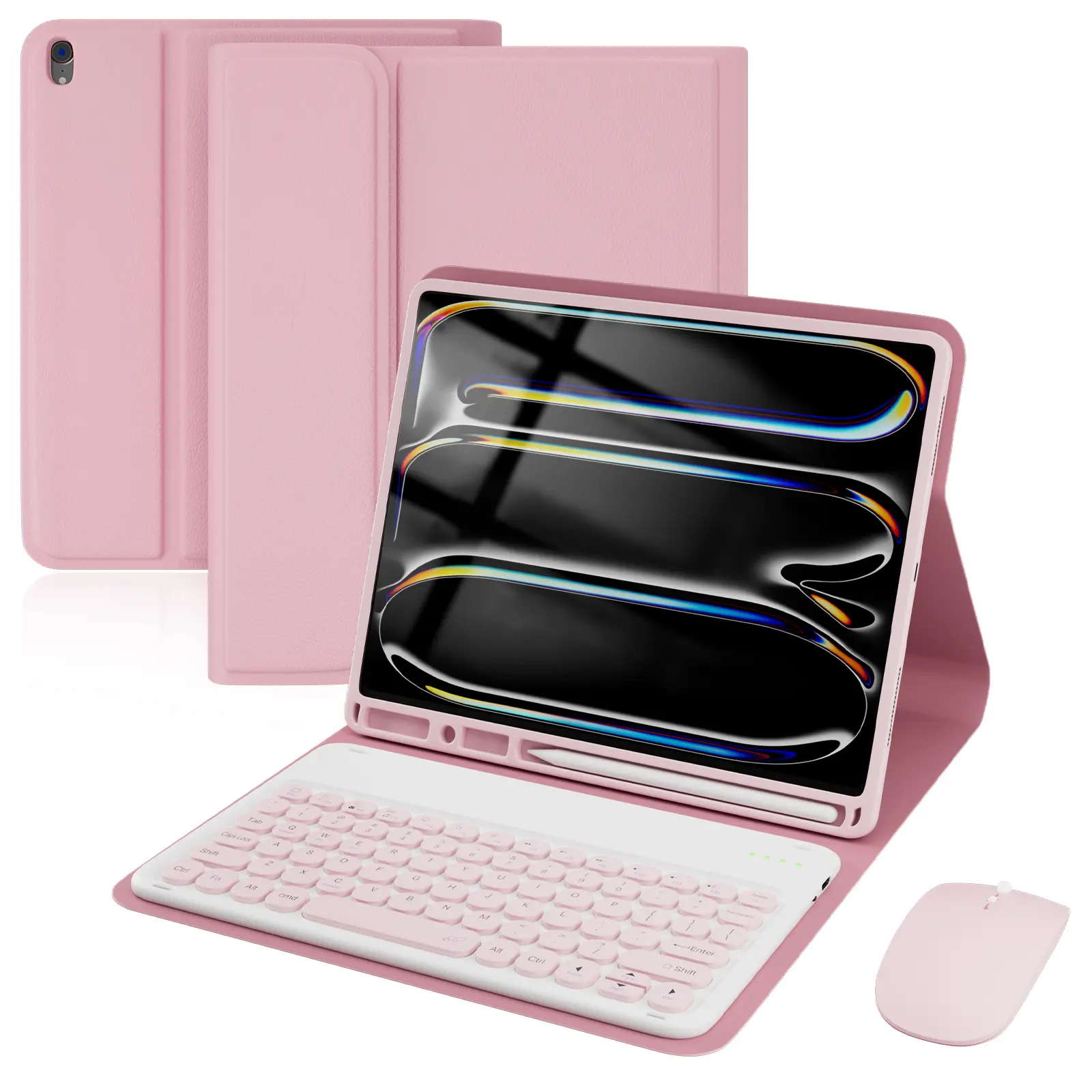 Keyboard Case With Mouse for iPad 11th Generation (A16), 10th Gen, Detachable Wireless Keyboard, BT Mouse, Folio Stand,Auto Wake/Sleep, Light Thin 11-inch 2025 ,10.9-inch 2022