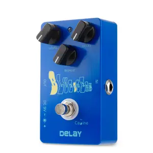 Caline Blue Ocean Analog Delay Reverb Effect Pedal for Electric Guitar and Bass, 600ms Delay for Warm Echo Experience, Durable Metal Design Ideal for Musicians