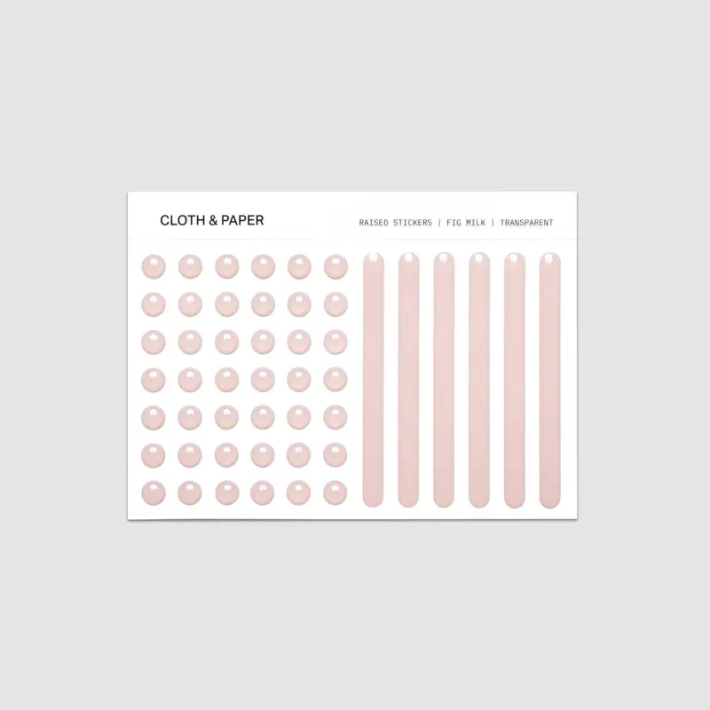 Cloth.& Paper Raised Sticker Set for Planners, Calendars, & Notebooks