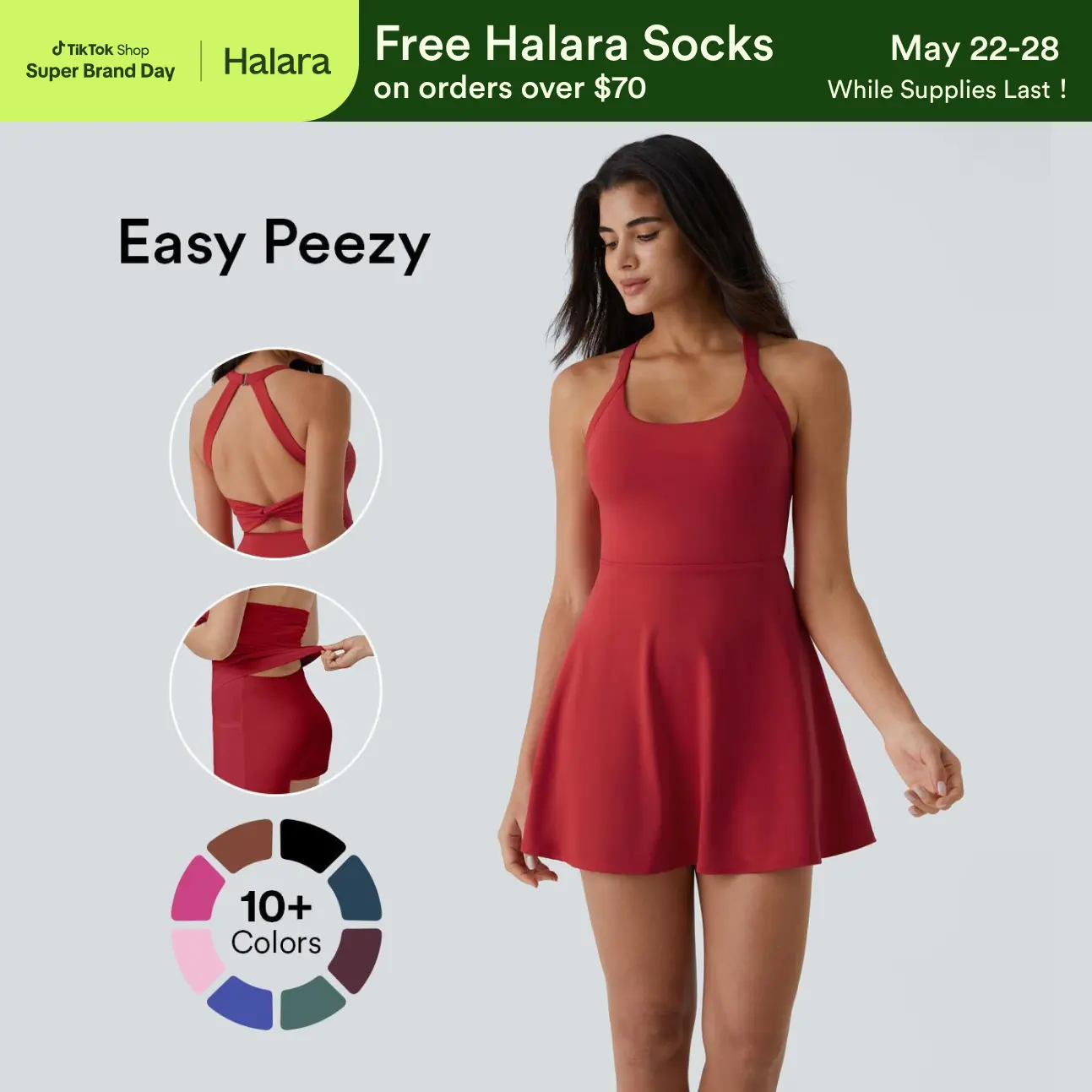 Halara Backless Sleeveless Criss Cross Active Spring Dresses for Women - Easy Peezy, Dresses with pockets for Yoga Workout Running, Women's Sports & Outdoor Clothing #SwimWeek - TikTok Shop Halara Backless Sleeveless Criss Cross Active Spring Dresses for Women - Easy Peezy, Dresses with pockets for Yoga Workout Running, Women's Sports & Outdoor Clothing #SwimWeek - TikTok Shop