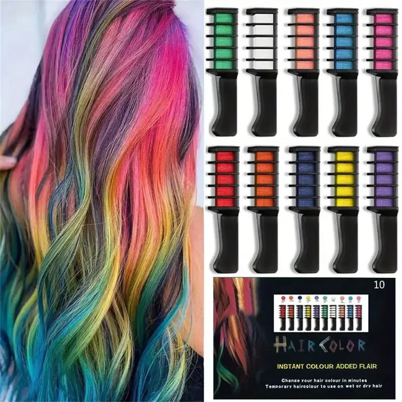 Disposable Portable 10-Color Hair Dye Combs, 10 shades, easy to operate Disposable Portable 10-Color Hair Dye Combs, 10 shades, easy to operate