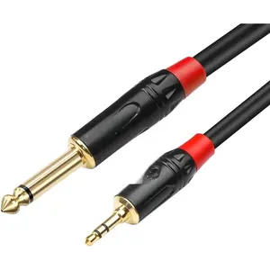 1/4 inch TS to 1/8 inch TRS , 1/4" TS Mono to 1/8 inch(3.5mm) TRS Stereo Interconnect Adapter ,Mono to Stereo Patch Cord- 3.3  /1 Meter