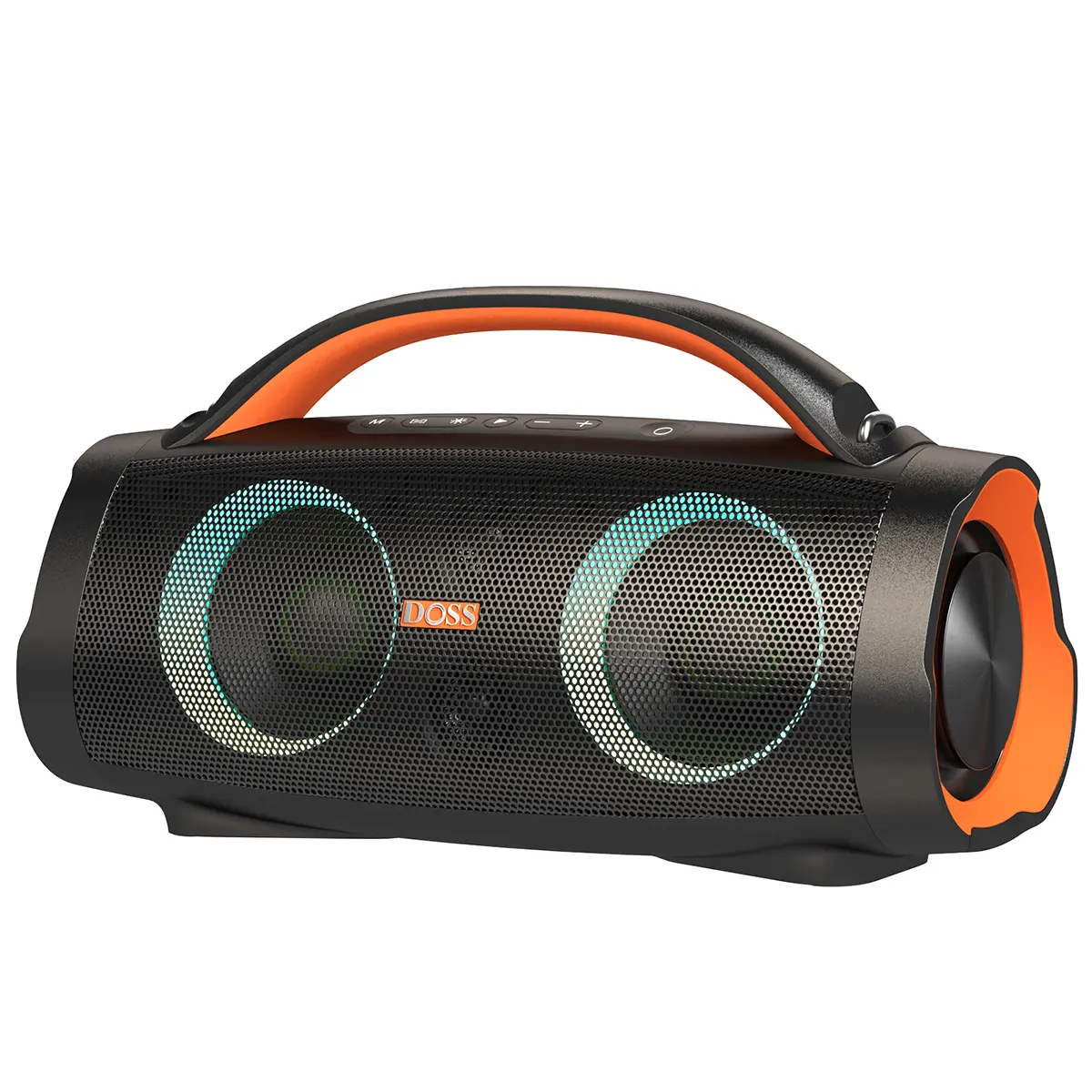 DOSS Extreme Boom+ 100W Stereo Audio Outdoor Bluetooth 5.3 Speaker - IPX6 Waterproof, Durable, Portable, LED Lights, PartySync Mode, USB Rechargeable, Mobile Compatibility, Protection, Outdoor