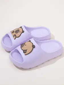 Cartoon Bear Design Slippers, Soft Comfortable Home Slippers, Casual Soft Slippers for Indoor & Outdoor Wear, Kids Slippers, Slide Slipper, Soft Sole Slippers