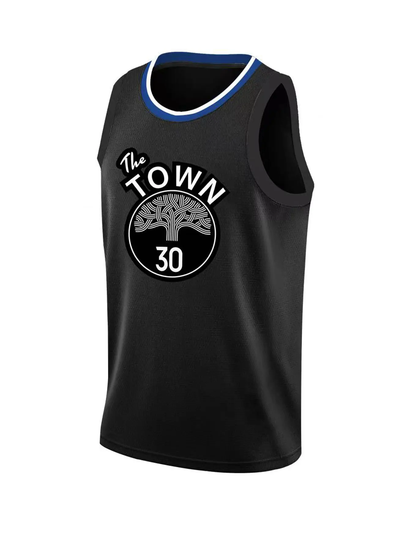 Men's 30 Black Embroidered Vintage Basketball Jersey, Sports Top, Casual Short Sleeve Vest, Summer Fitted Long Clothing, Letter Pattern, Moderate Fabric, Jersey Shirts, Sports Style Jersey, Embroidery Sportswear
