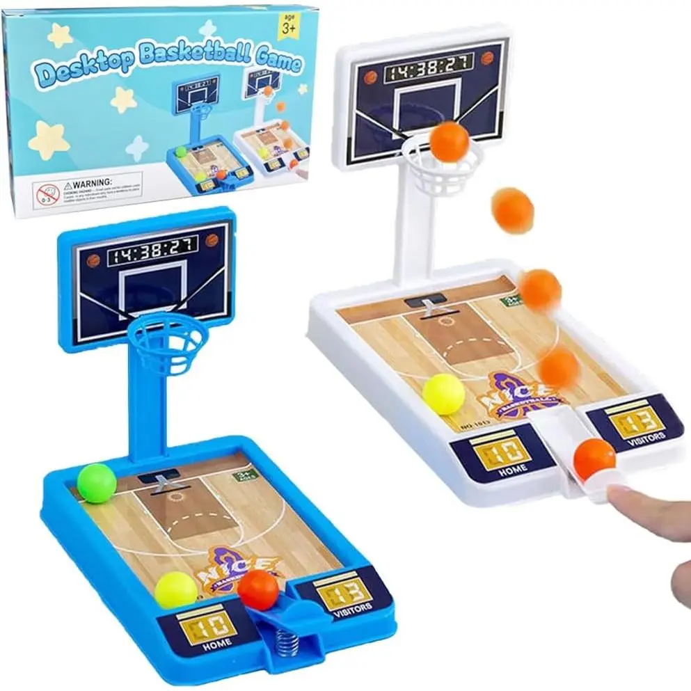 Black Friday & Christmas Gifts 2 Pack Basketball Game Toys, Tabletop Basketball Shooting Game for Kids and Adults, Desk Games for Office for Adult to Reduce Stress, Basketball Party Favors Classroom Prizes for Boys Girls