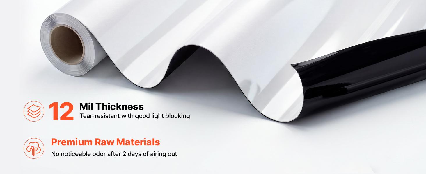 【SummerFinds】VEVOR 12 Mil Heavy-Duty Plastic Sheeting, 10'x100' Waterproof Tear-Resistant Polyethylene Roll, Painters' Drop Cloth Tarp, Crawlspace Vapor Barrier, Weed Control Solution, Black & White 【SummerFinds】VEVOR 12 Mil Heavy-Duty Plastic Sheeting, 10'x100' Waterproof Tear-Resistant Polyethylene Roll, Painters' Drop Cloth Tarp, Crawlspace Vapor Barrier, Weed Control Solution, Black & White