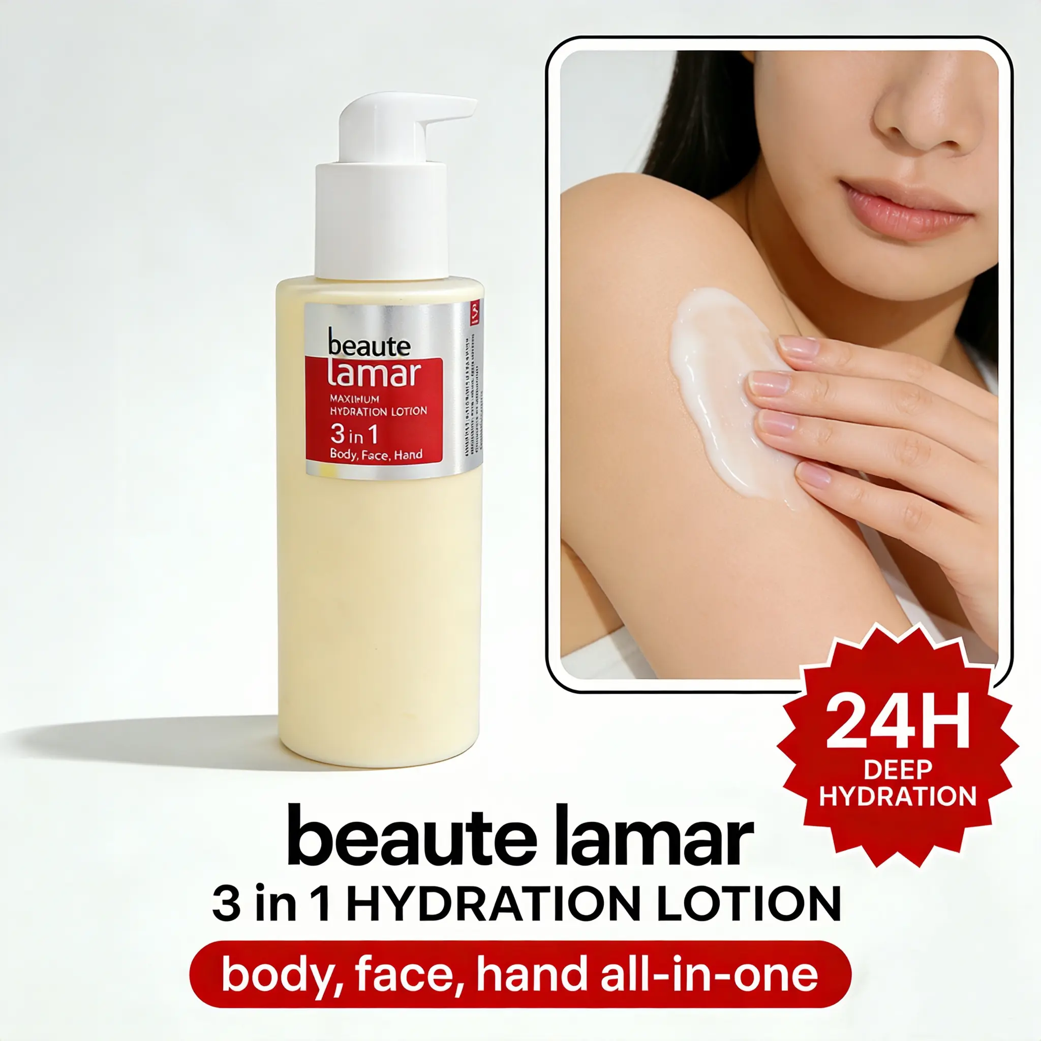 Beaute Lamar Factory Brand Moisture Milk 3-in-1 - Versatile 3-in-1 Functionality for All Skin Types, Cruelty-Free, High-Performing Skin Care Solution