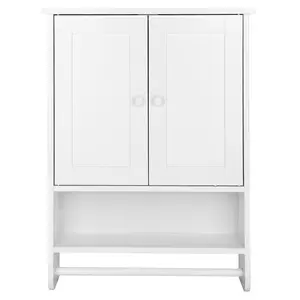 （65 x 48.7 x 14.6cm） Wall Hanging Cabinet with Two Doors Wall Washer Storage Cabinet