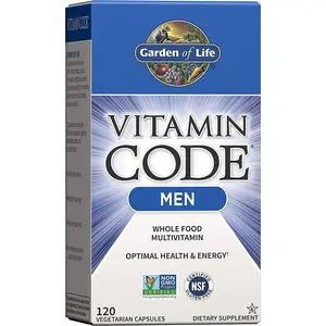Vitamin Code Whole Food Multivitamin for Men - 240 Capsules, Vitamins for Men, Fruit Veggie Blend and Probiotics for Energy, Heart, Prostate Health, Vegetarian Men's Multivitamins