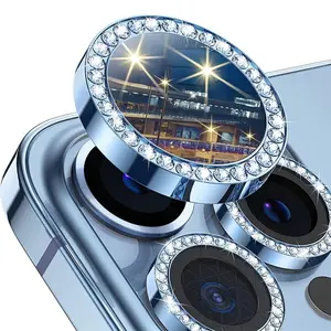 For iPhone 16/15/14/13/12/11 Pro Max Plus Mini Rhinestone Camera Lens Protector For IPhone14/14Plus/14Pro/14Pro Max, iPhone13/13Mini/13Pro/13Pro Max, iPhone12/12Mini/12Pro/12Pro Max, iPhone11/11Pro/11Pro Max