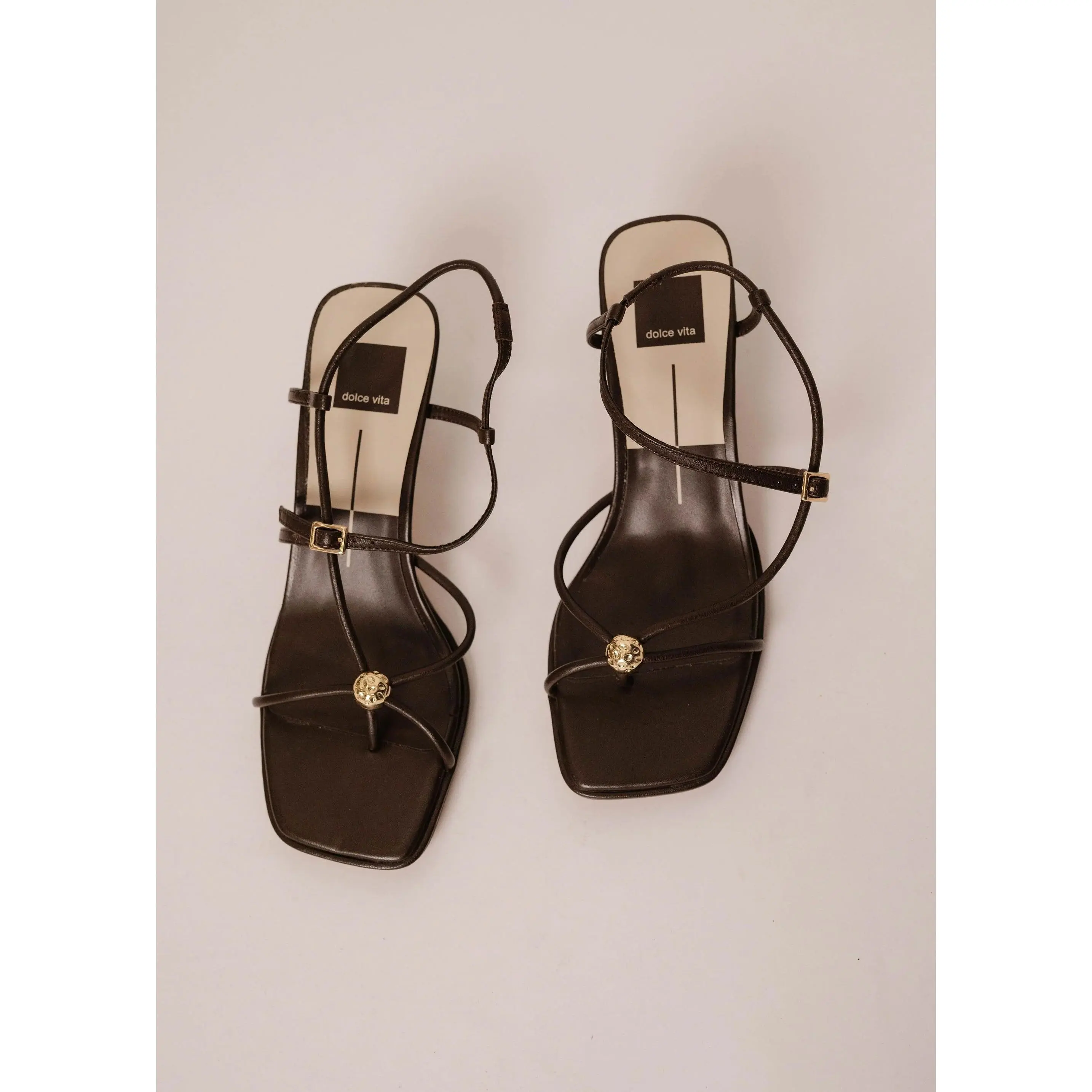 Mylee Heels - Dark Brown Leather