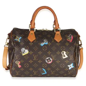 Pre-owned Louis Vuitton canvas Shoulder Bags NYZ155977 Monogram Love Lock Speedy Bandouliere 30