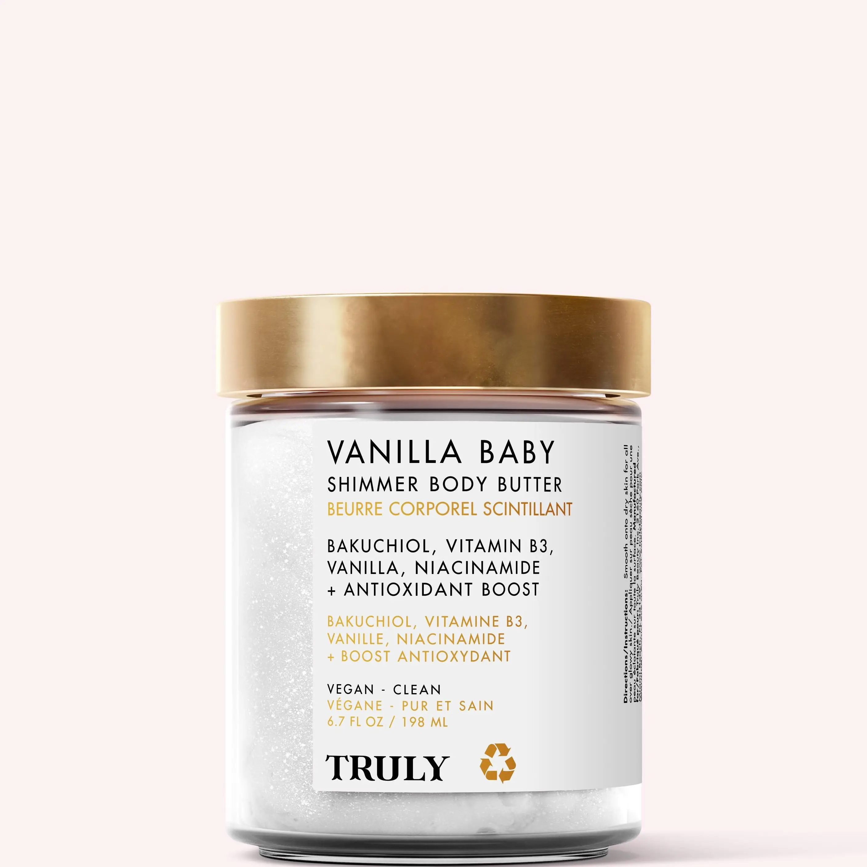 Vanilla Baby Shimmer Body Butter – Brightening & Plumping Formula with Niacinami...