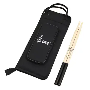 SLADE Large Capacity Drumstick Bag with 1 Pair Drumsticks, Thickened Hangable Drum Sticks Holder for Up to 10 Pairs Drumsticks Brushes Mallets Practice Performance