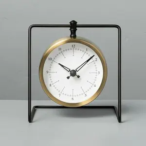 Round Decorative Tabletop Clock, Alarm Clock For Home Decor