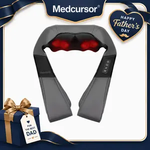 Neck & Shoulder Massager with Heat Shiatsu Gray Back Massage Portable Deep Tissue 3D Kneading Pillow for Muscle Relaxation Gift,no pattern