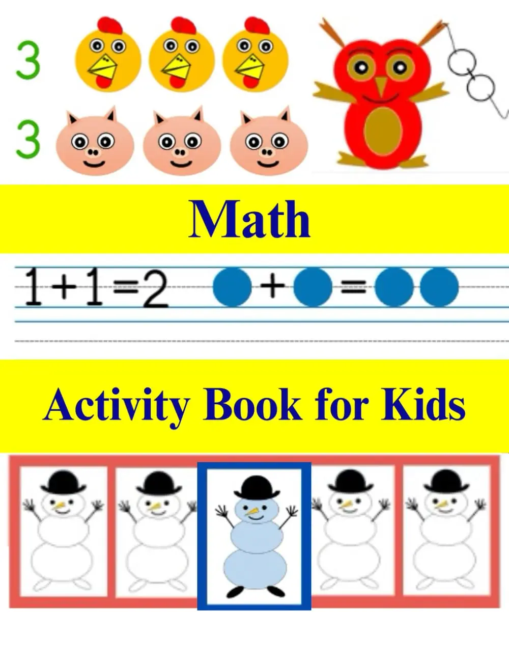 Math Activity Book for Kids: Addition and Subtraction Practice Worksheets forKindergarten, Preschool and Early Elementary School Children | Number Tracing toImprove Fine Motor Skills